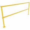 Vestil Steel Square Safety Handrail 98-1/2 In. x 4 In. x 42 In. Yellow SQ-96